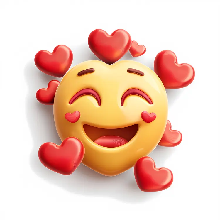 Smiling Emoji with Hearts