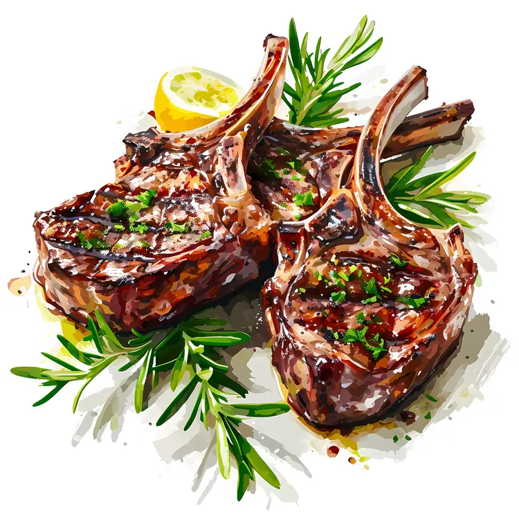 Grilled Lamb Chops with Rosemary and Lemon