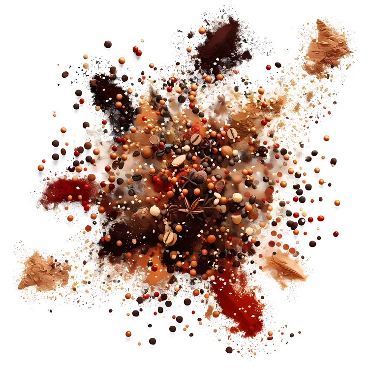 Colorful Explosion of Various Spices