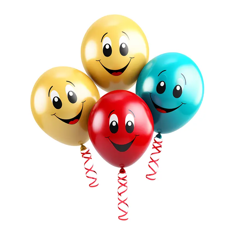 Colorful Smiling Balloons