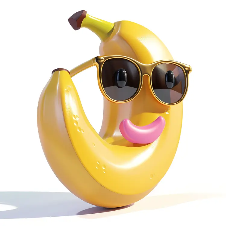 Cool Banana with Sunglasses