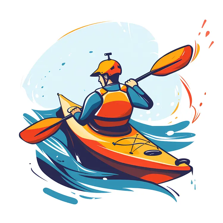 Kayaker Paddling in the Water