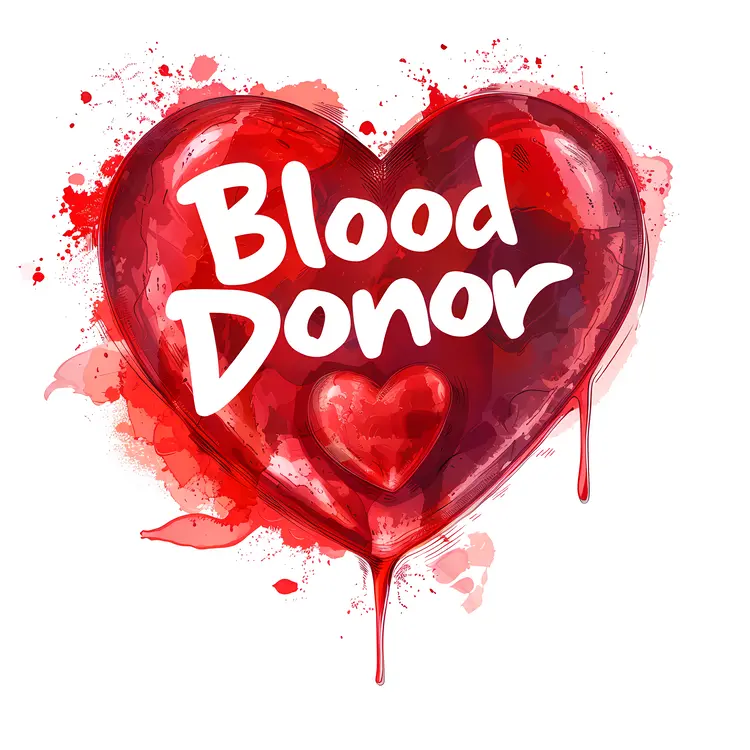 Blood Donor Heart Illustration
