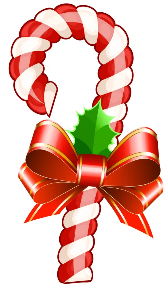 Red and White Candy Cane with Bow