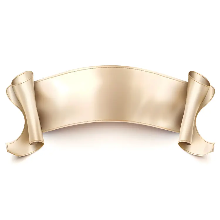 Simple Beige Ribbon Banner