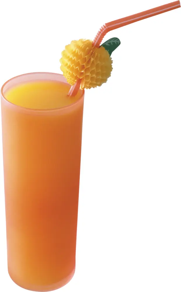 Orange Juice with Decorative Straw