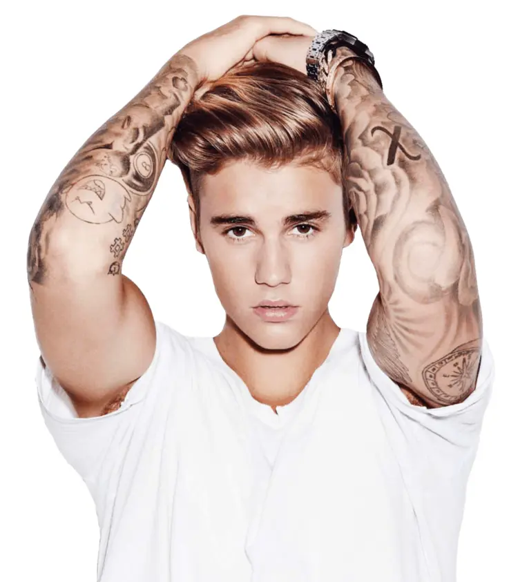 Tattooed Man in White Shirt