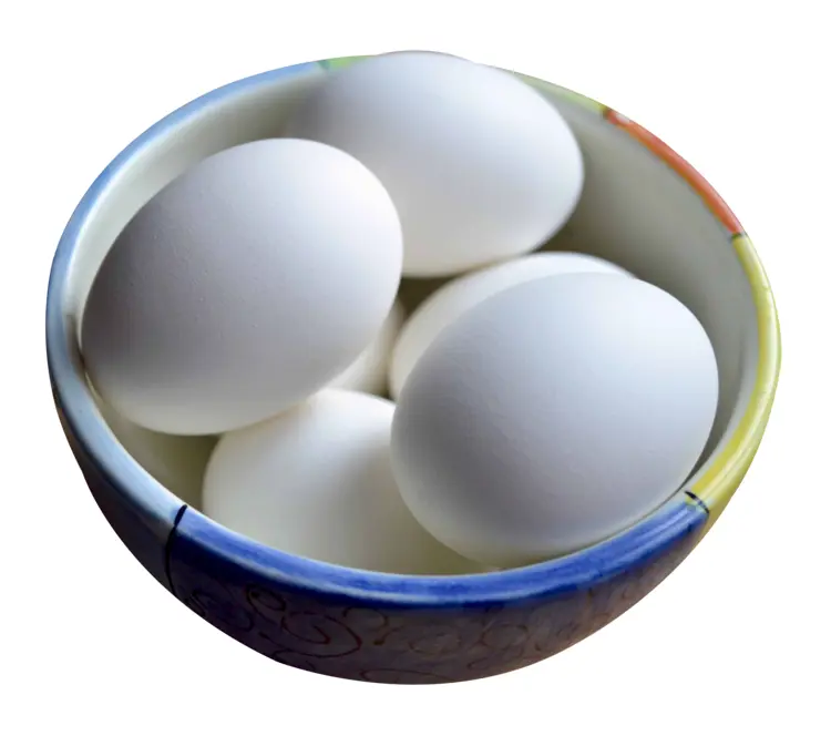White Eggs in a Bowl