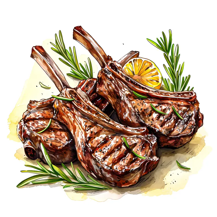 Grilled Lamb Chops with Rosemary and Lemon