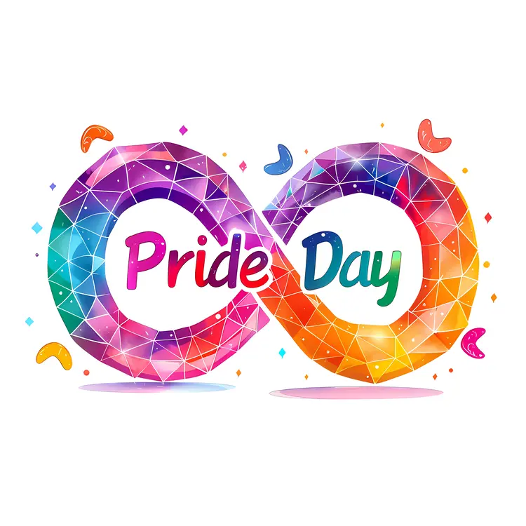 Pride Day Rainbow Infinity Symbol