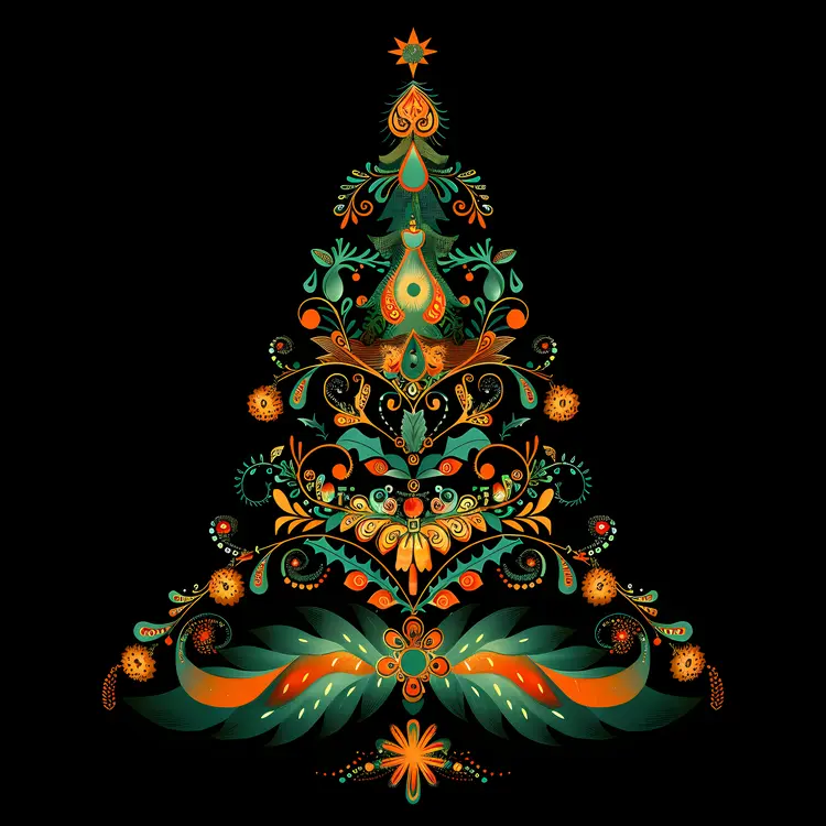 Decorative Christmas Tree with Ornaments