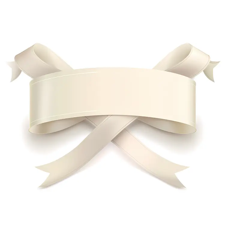 Simple Cream Ribbon Banner