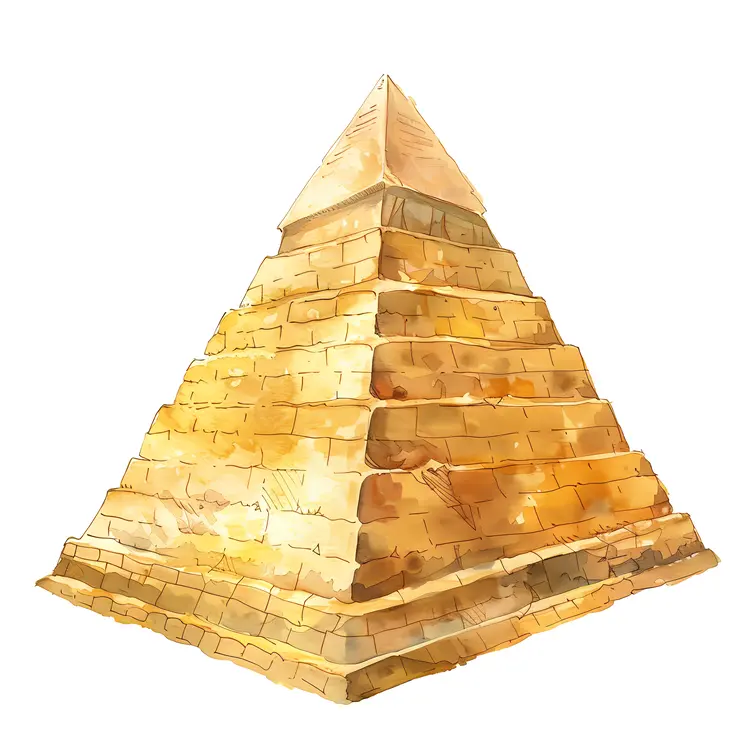 Golden Pyramid Illustration