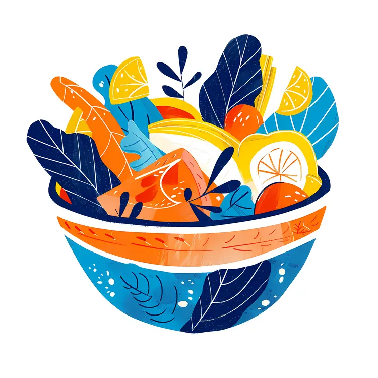 Artistic Abstract Salad with Vegetables