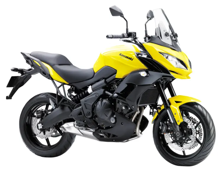 Yellow Kawasaki Sport Motorcycle