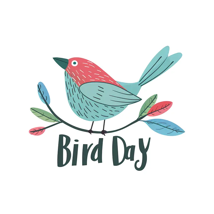 Bird Day Celebration with Colorful Birds