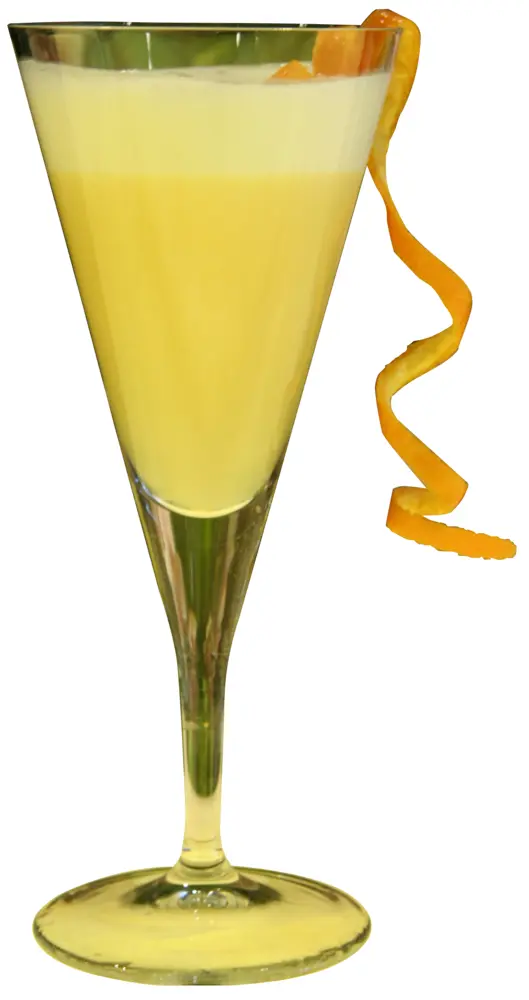 Refreshing Yellow Drink in a Glass