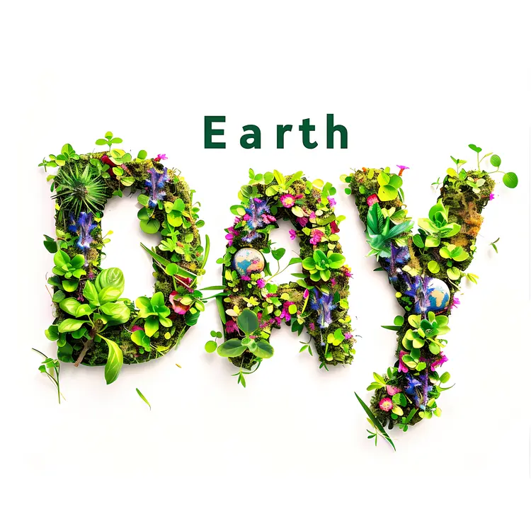 Earth Day with Green Plants