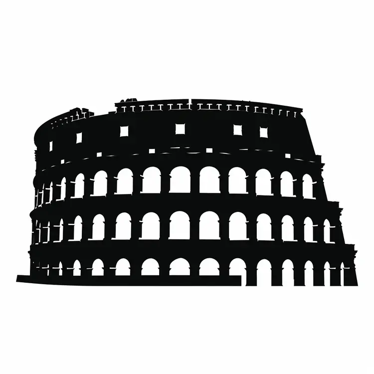 Silhouette of the Colosseum