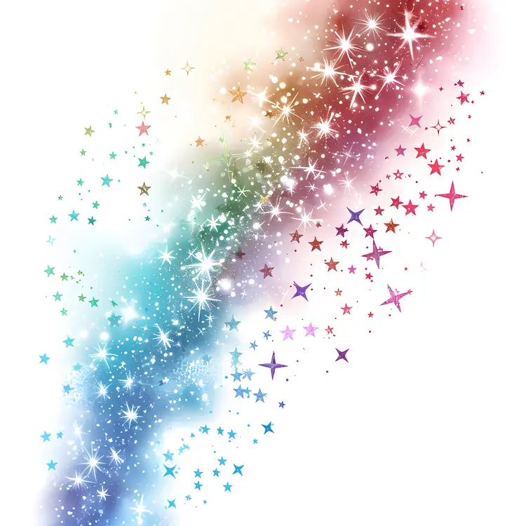 Colorful Sparkling Stars Background