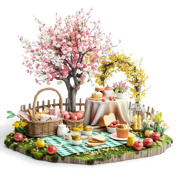 Picnic with Apple Tree