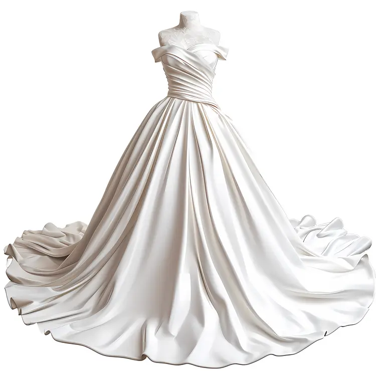 Elegant Wedding Dress with Train