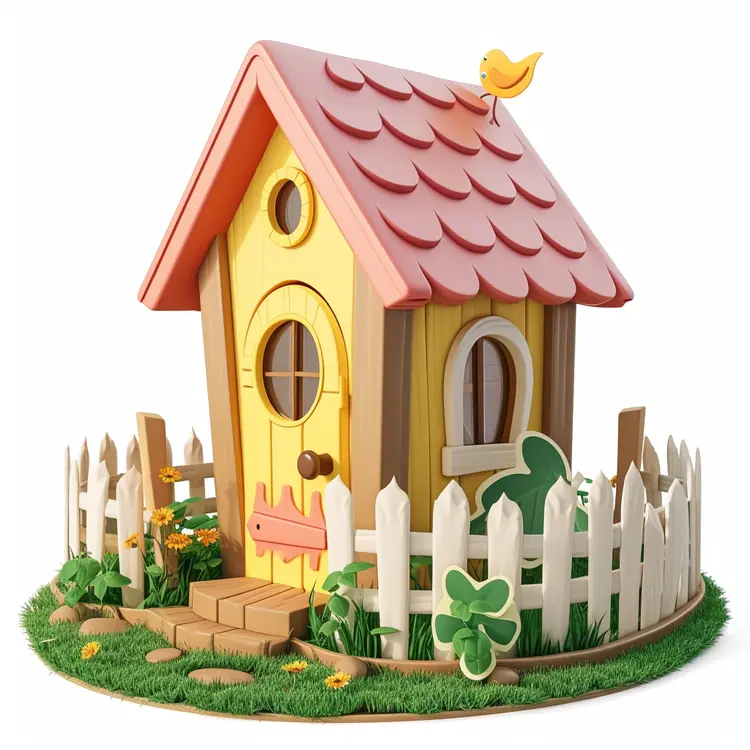 Small cute doodle house