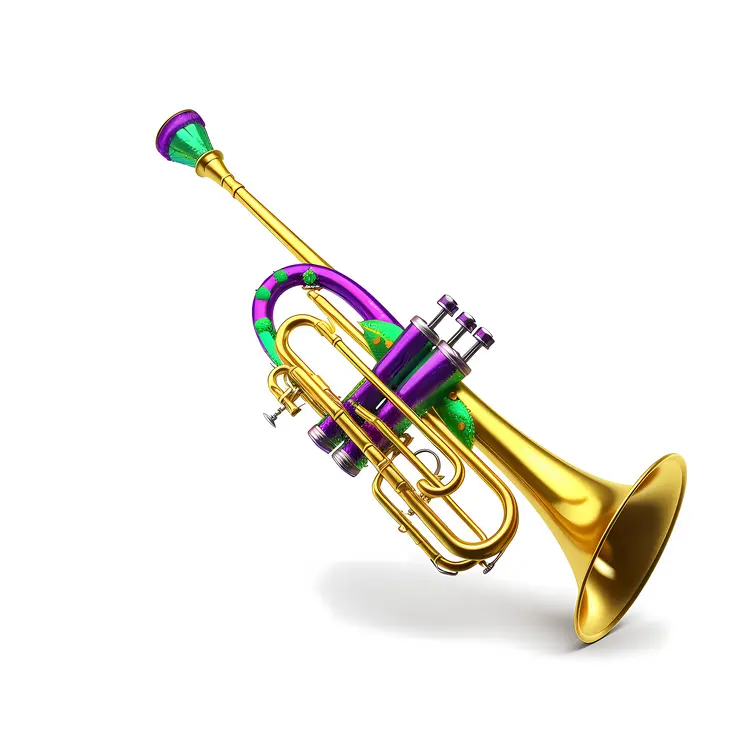 Decorative Trumpet for Mardi Gras