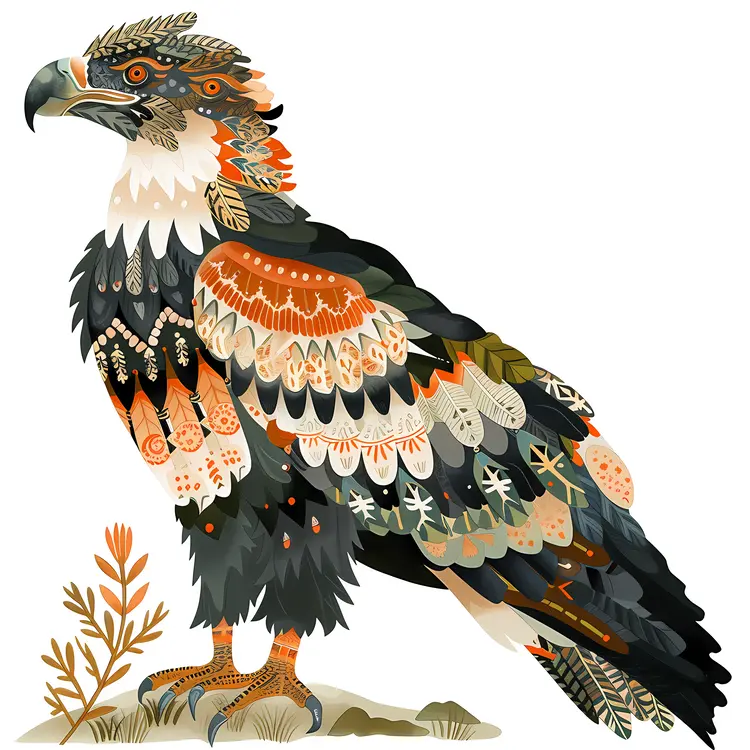 Majestic Decorative Eagle with Intricate Feathers