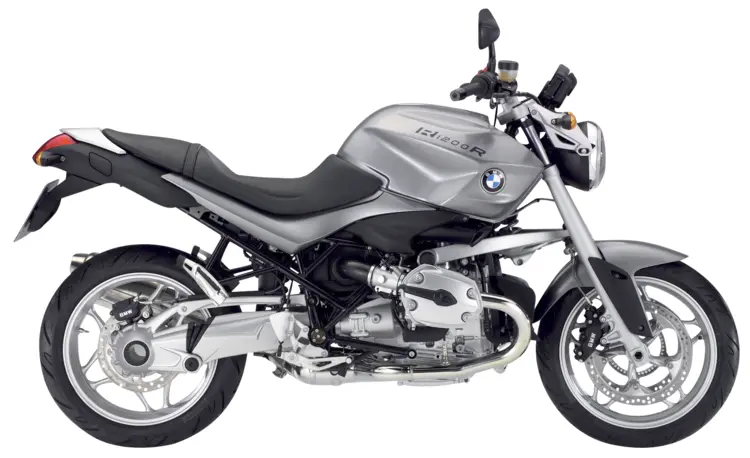 Silver BMW Motorcycle