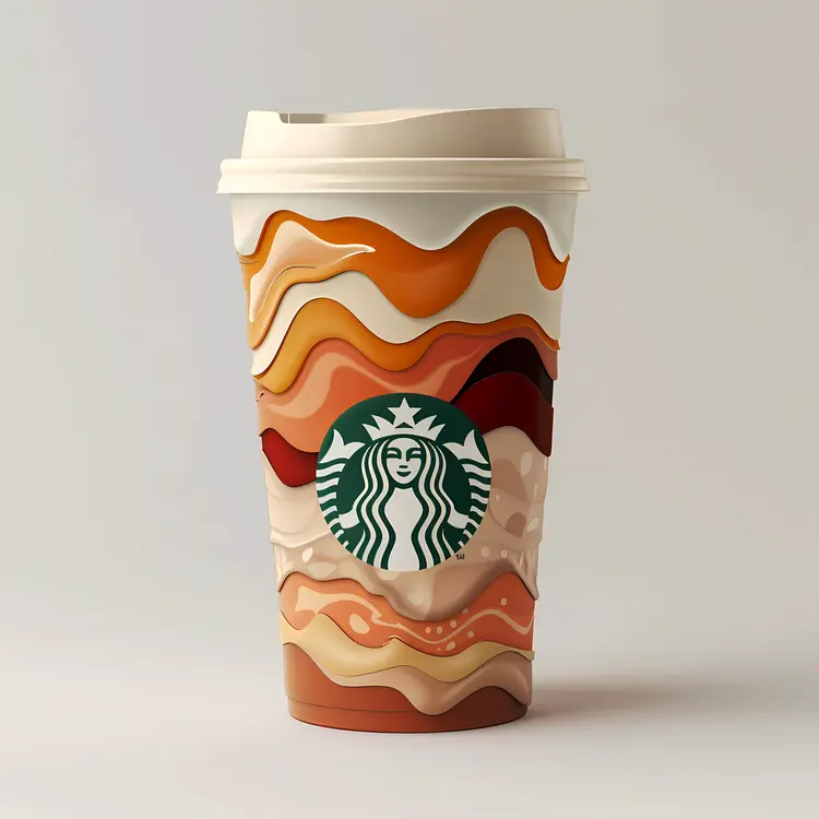 Artistic Starbucks Coffee Cup