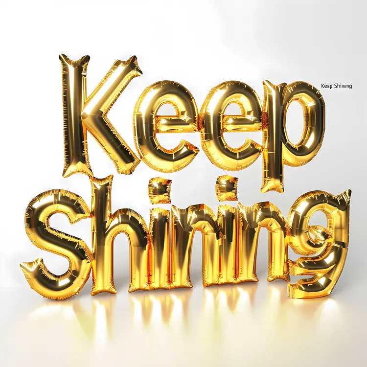 Gold Balloon Letters Keep Shining