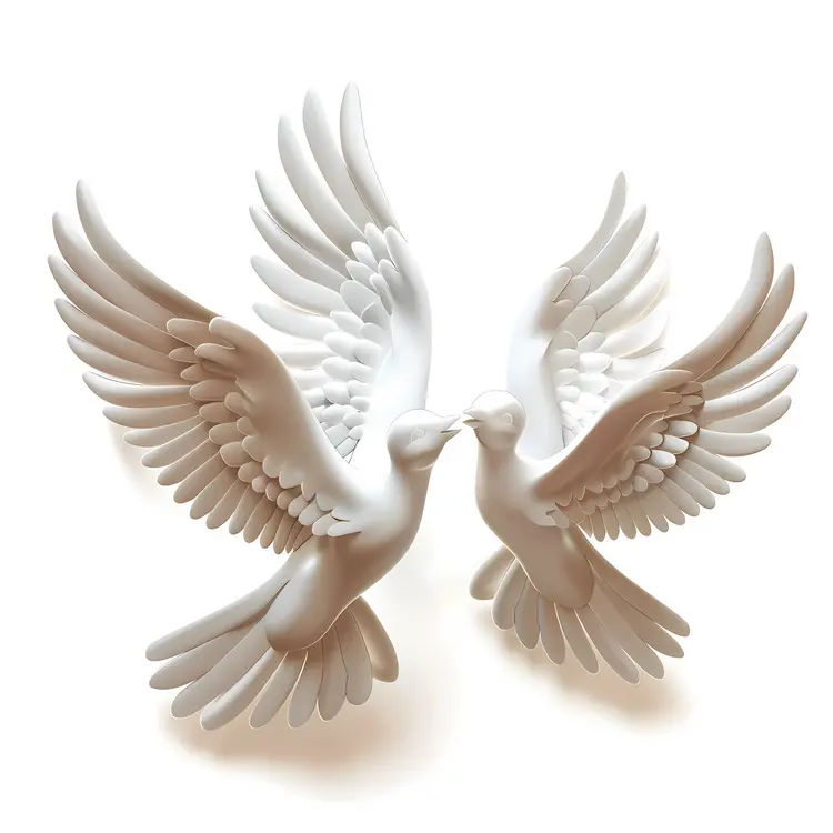 Two Doves Kissing