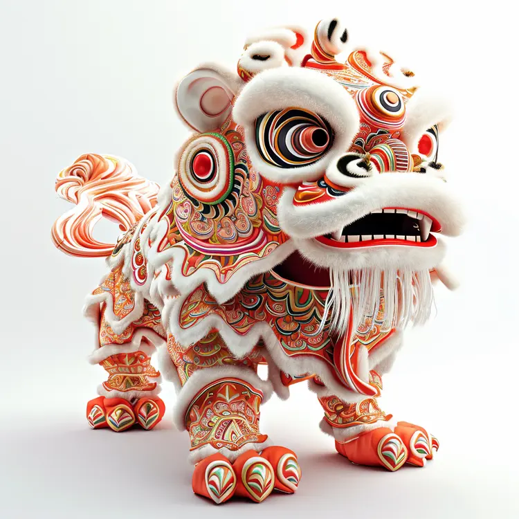 Decorative Lion Dance Costume for Chinese New Year