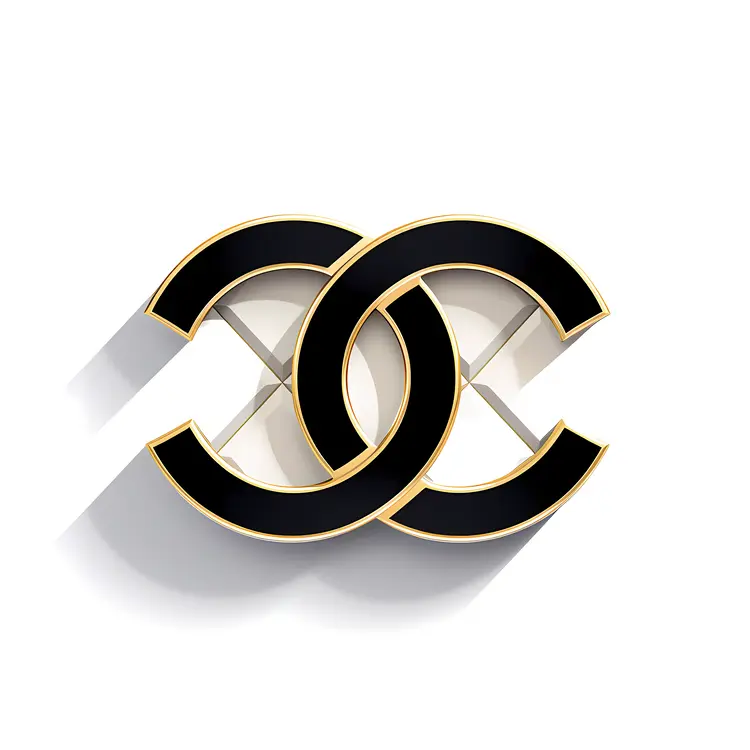 Classic Black and Gold Chanel Logo