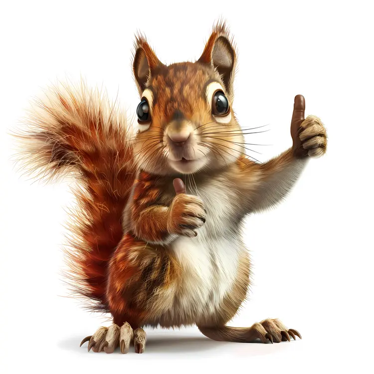 Happy Squirrel Giving Thumbs Up