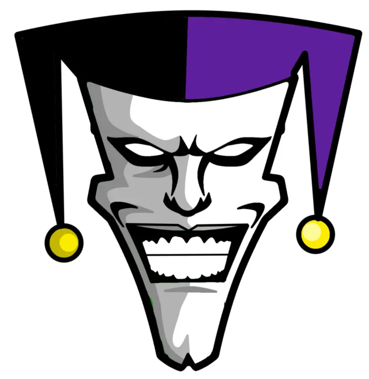 Scary Jester Face Illustration