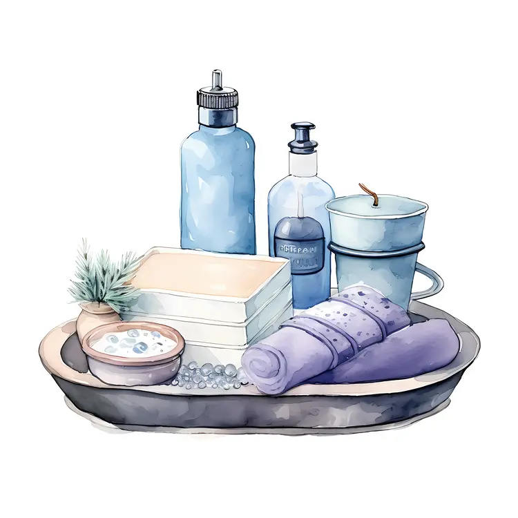 Light Blue Themed Bathroom Essentials