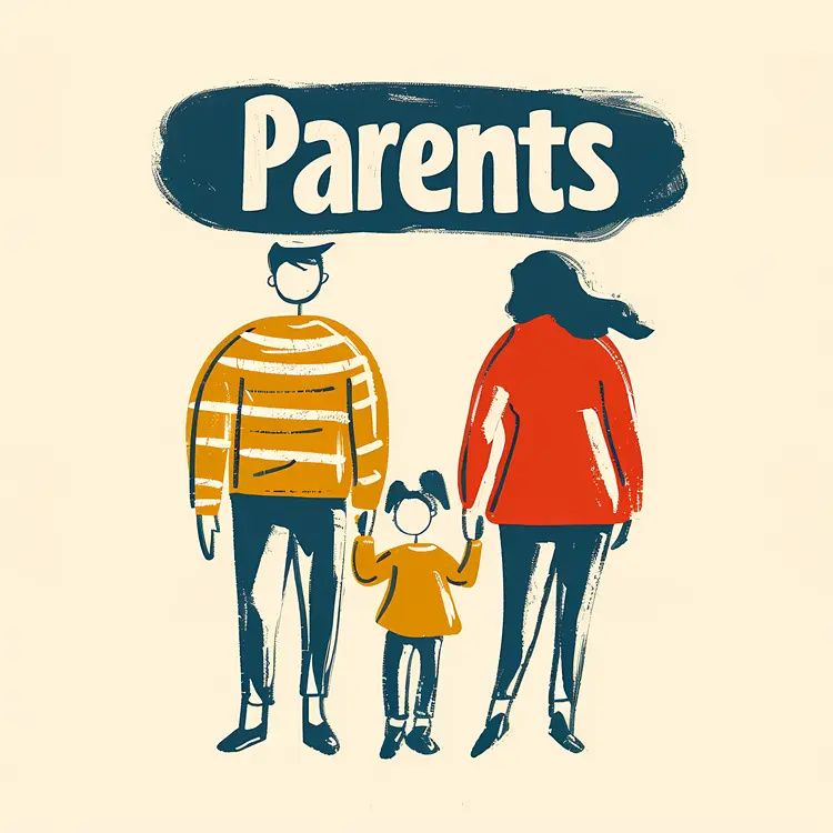Illustration of Parents with Child