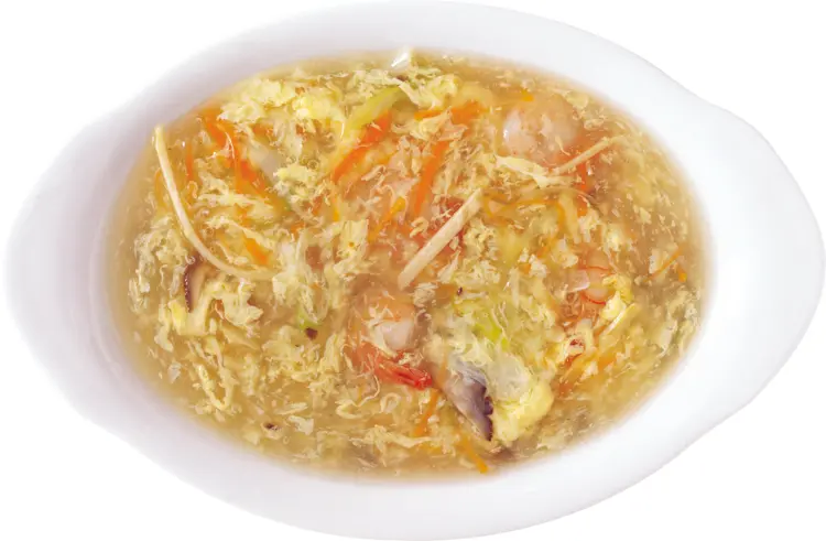 Warm Egg Drop Soup with Vegetables
