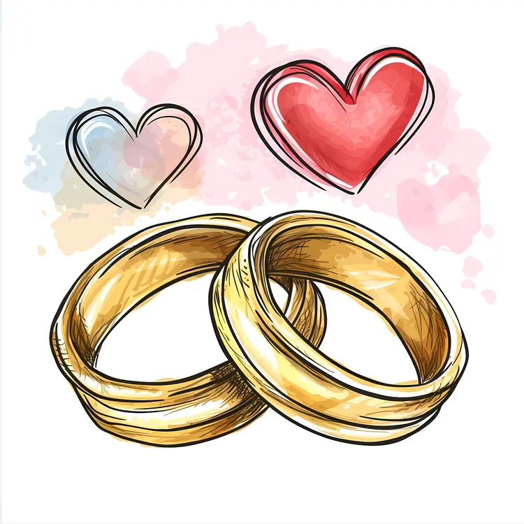 Romantic Gold Wedding Rings