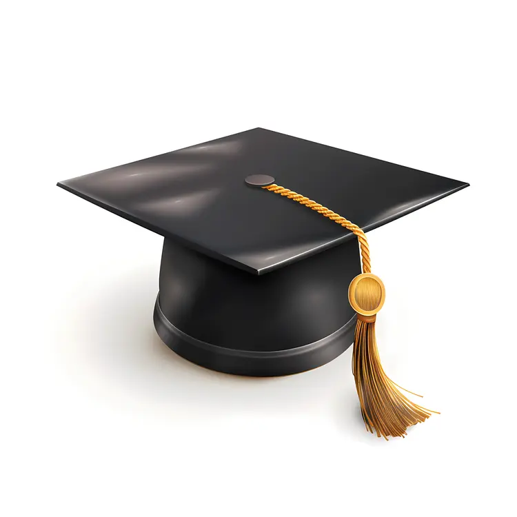 Classic Graduation Cap with Golden Tassel