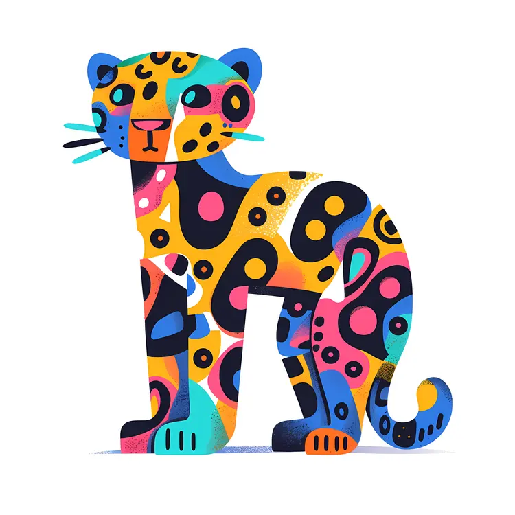 Colorful Leopard Art