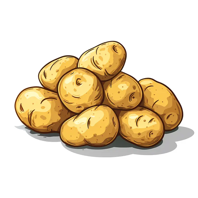 Pile of Fresh Potatoes