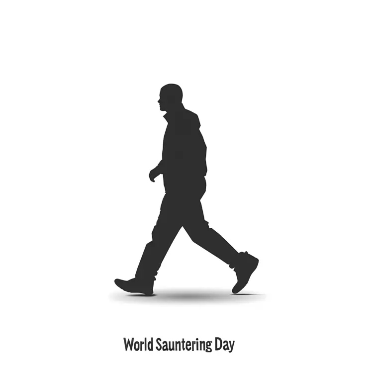 Person Walking Silhouette for World Sauntering Day