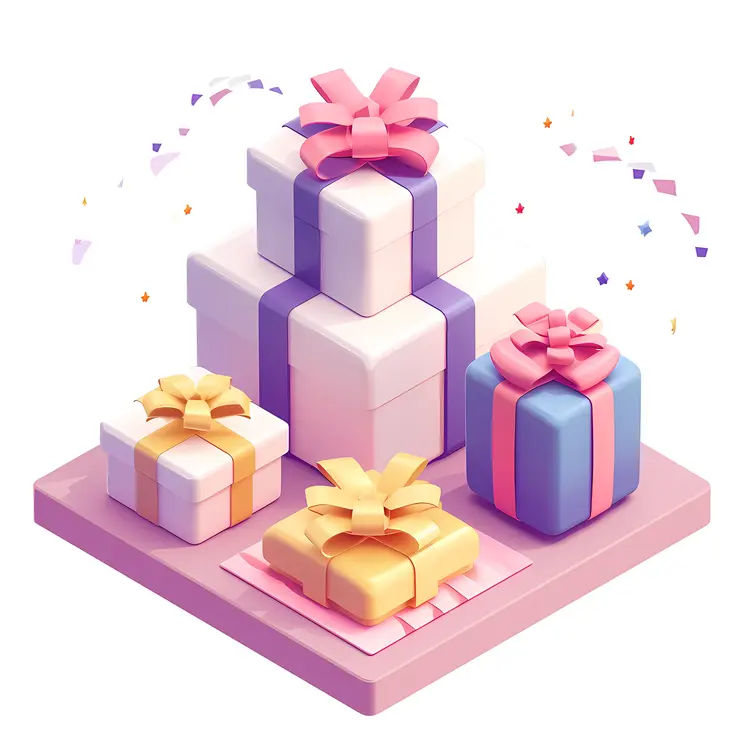 Colorful Gift Boxes Illustration