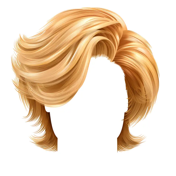 Light Blonde Wavy Hair Illustration