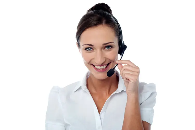 Smiling Woman with Headset