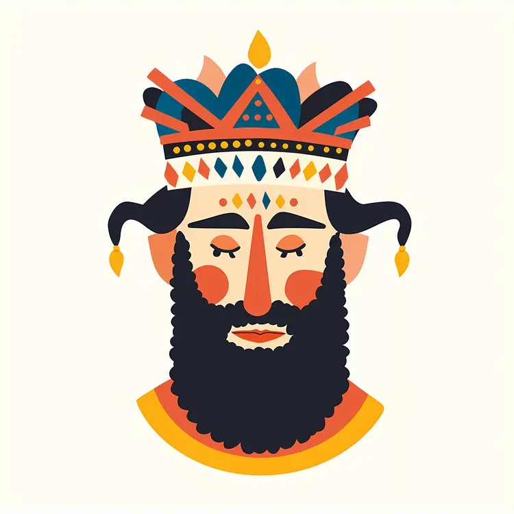 King with Crown and Beard