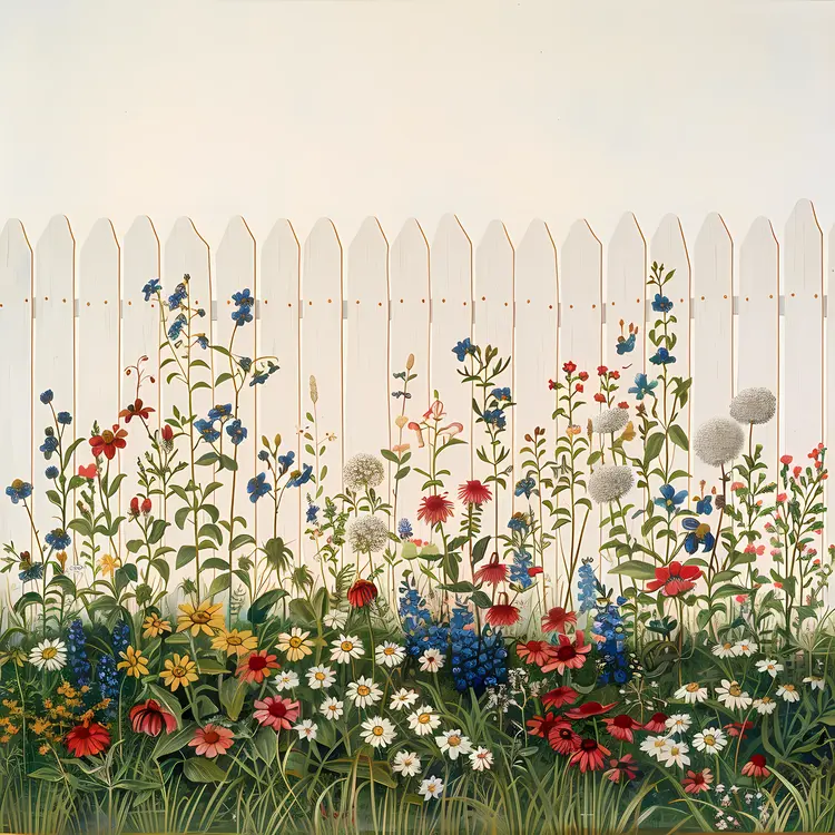 Wildflowers by the Fence